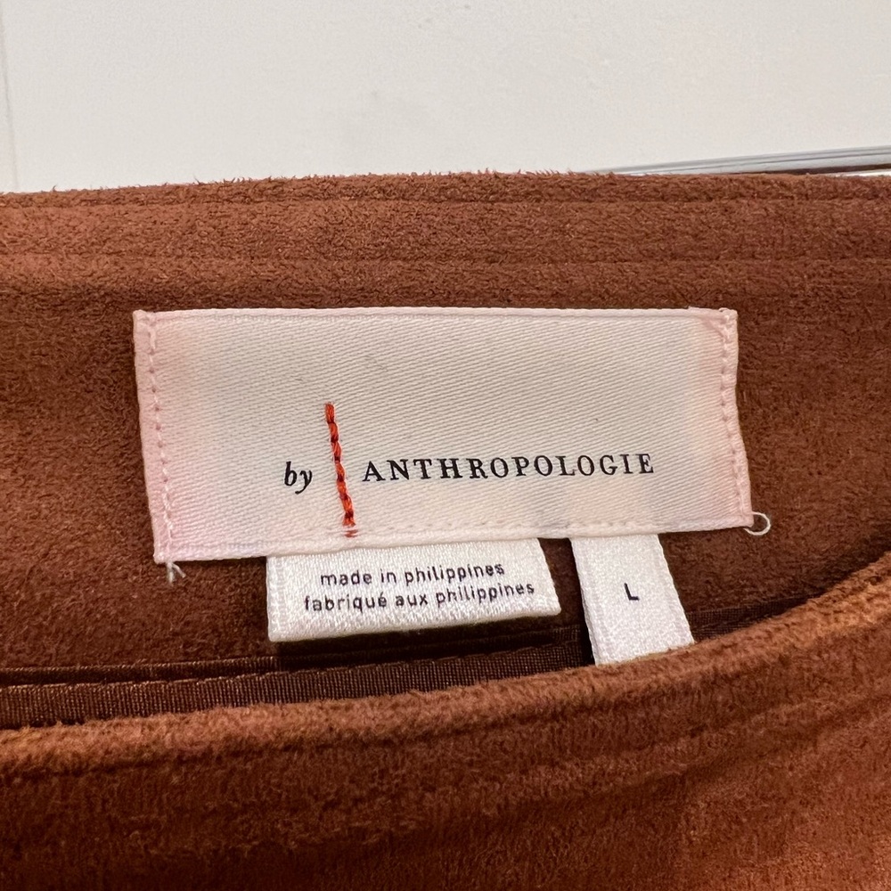 Anthropologie By Anthropologie Lauren Sueded Wrap Midi Skirt - Picture 11 of 13